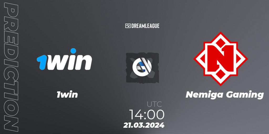 1win - Nemiga Gaming: прогноз. 21.03.24, Dota 2, DreamLeague Season 23: Eastern Europe Closed Qualifier