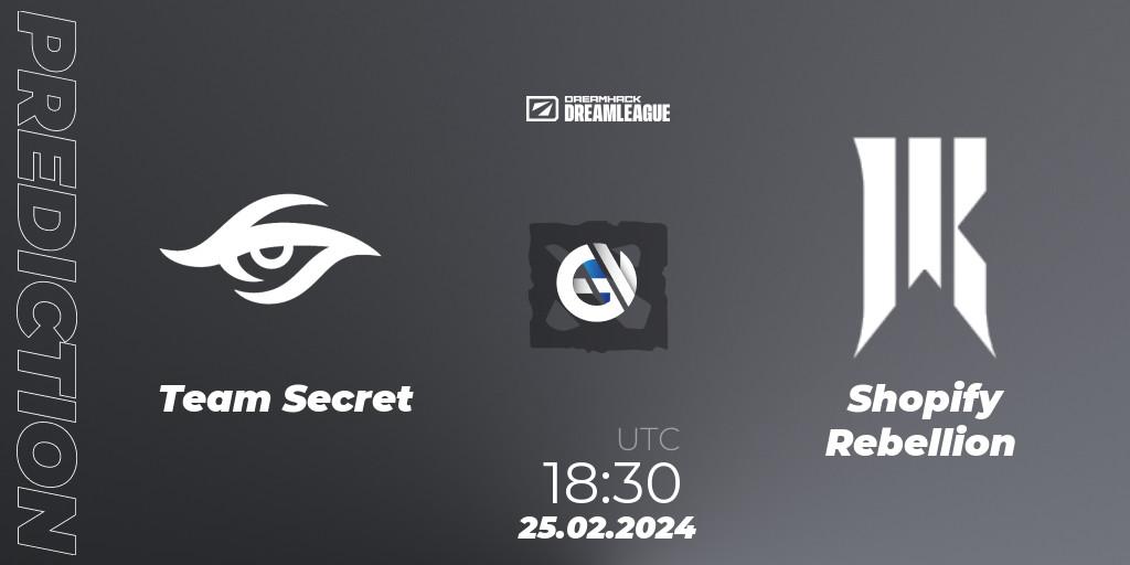 Team Secret - Shopify Rebellion: прогноз. 25.02.24, Dota 2, DreamLeague Season 22