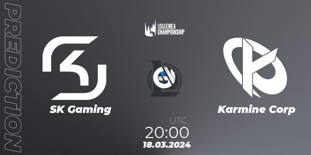 SK Gaming - Karmine Corp: прогноз. 18.03.24, LoL, LEC Spring 2024 - Regular Season
