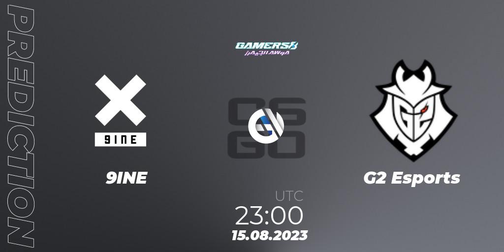 9INE - G2 Esports: прогноз. 17.08.23, CS2 (CS:GO), Gamers8 2023