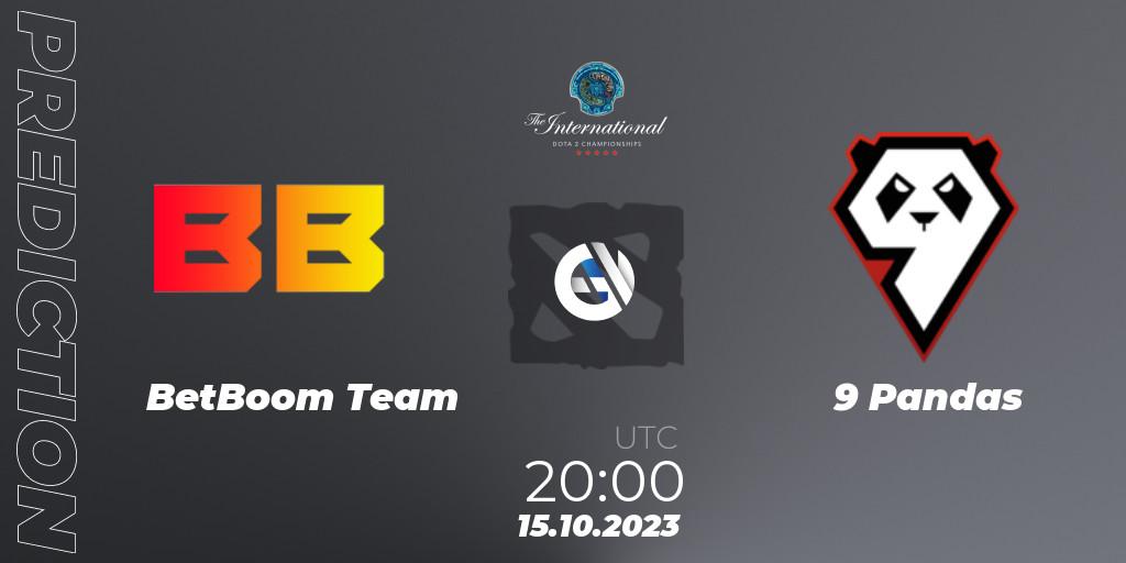 BetBoom Team - 9 Pandas: прогноз. 15.10.23, Dota 2, The International 2023 - Group Stage