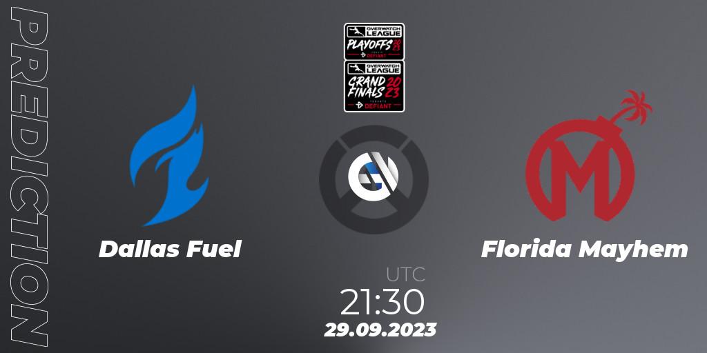 Dallas Fuel - Florida Mayhem: прогноз. 29.09.23, Overwatch, Overwatch League 2023 - Playoffs