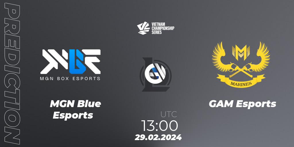 MGN Blue Esports - GAM Esports: прогноз. 29.02.24, LoL, VCS Dawn 2024 - Group Stage