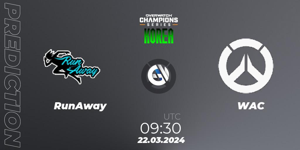 RunAway - WAC: прогноз. 22.03.24, Overwatch, Overwatch Champions Series 2024 - Stage 1 Korea
