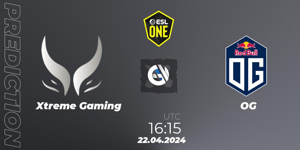 Xtreme Gaming - OG: прогноз. 22.04.24, Dota 2, ESL One Birmingham 2024