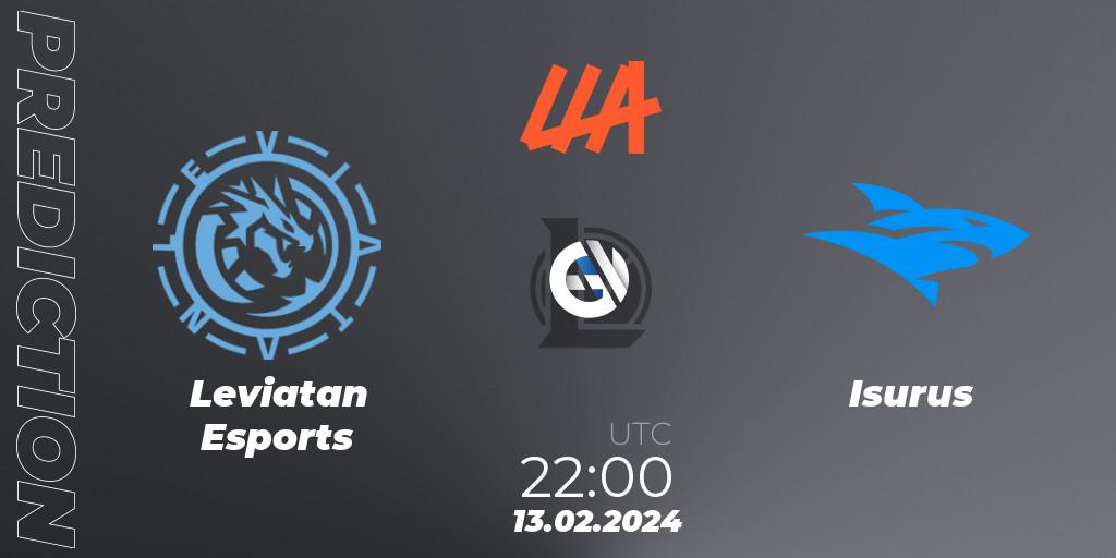 Leviatan Esports - Isurus: прогноз. 13.02.24, LoL, LLA 2024 Opening Group Stage