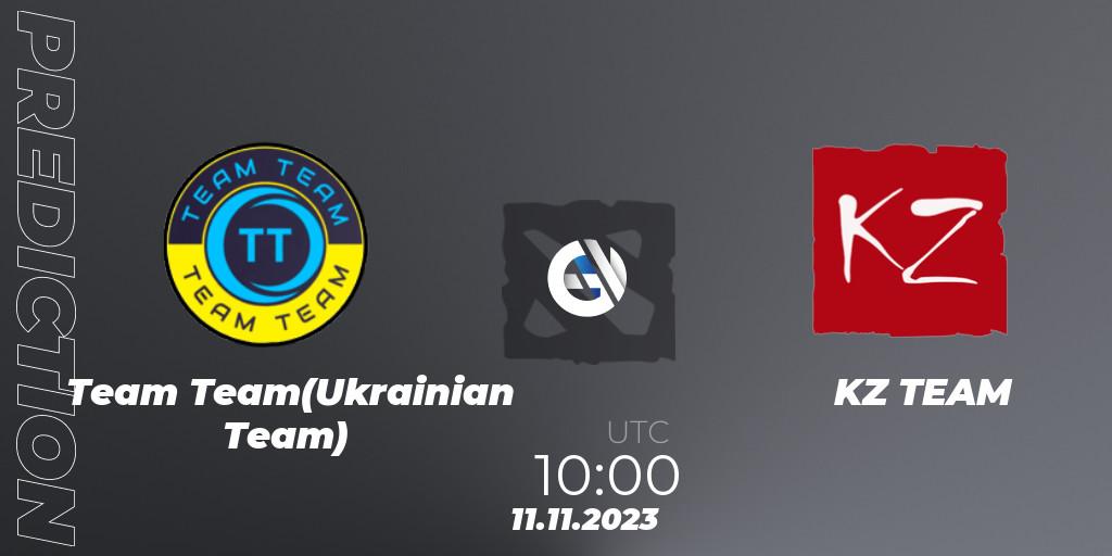 Team Team(Ukrainian Team) - KZ TEAM: прогноз. 26.11.23, Dota 2, European Pro League Season 14