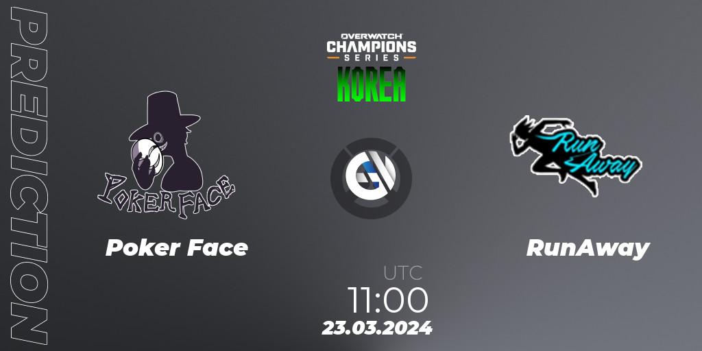 Poker Face - RunAway: прогноз. 23.03.24, Overwatch, Overwatch Champions Series 2024 - Stage 1 Korea