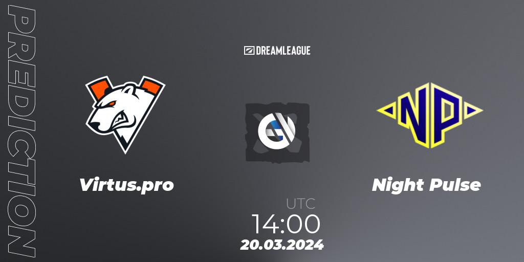 Virtus.pro - Night Pulse: прогноз. 20.03.24, Dota 2, DreamLeague Season 23: Eastern Europe Closed Qualifier