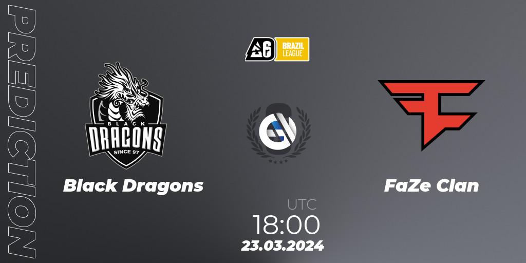 Black Dragons - FaZe Clan: прогноз. 23.03.24, Rainbow Six, Brazil League 2024 - Stage 1