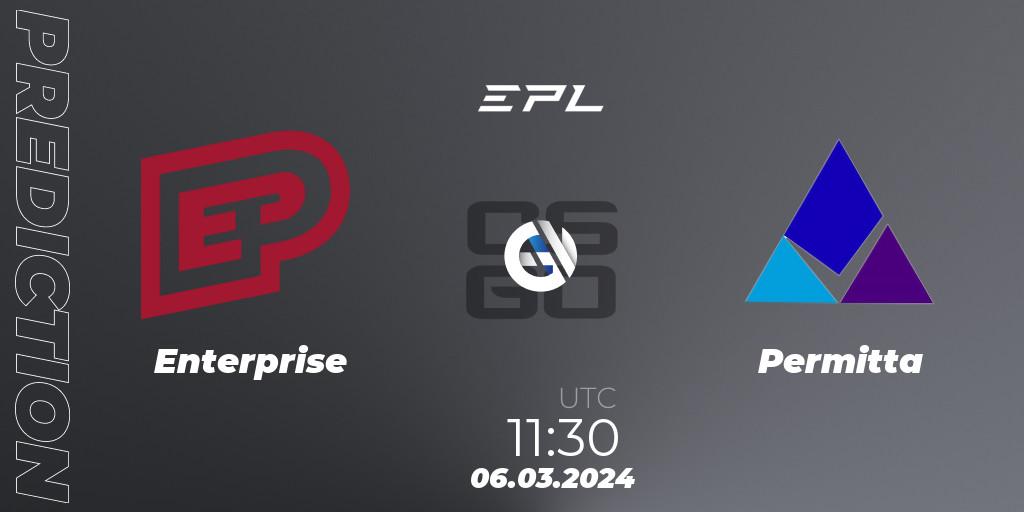Enterprise - Permitta: прогноз. 06.03.24, CS2 (CS:GO), European Pro League Season 14