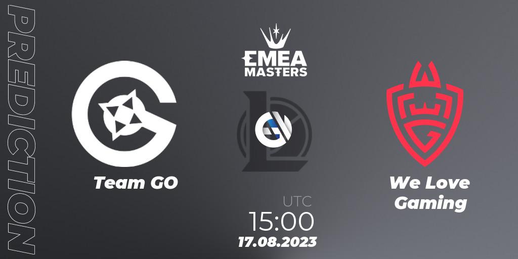 Team GO - We Love Gaming: прогноз. 17.08.23, LoL, EMEA Masters Summer 2023