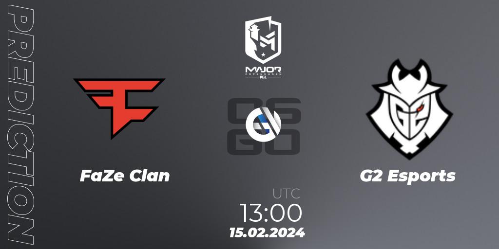 FaZe Clan - G2 Esports: прогноз. 15.02.24, CS2 (CS:GO), PGL CS2 Major Copenhagen 2024 Europe RMR