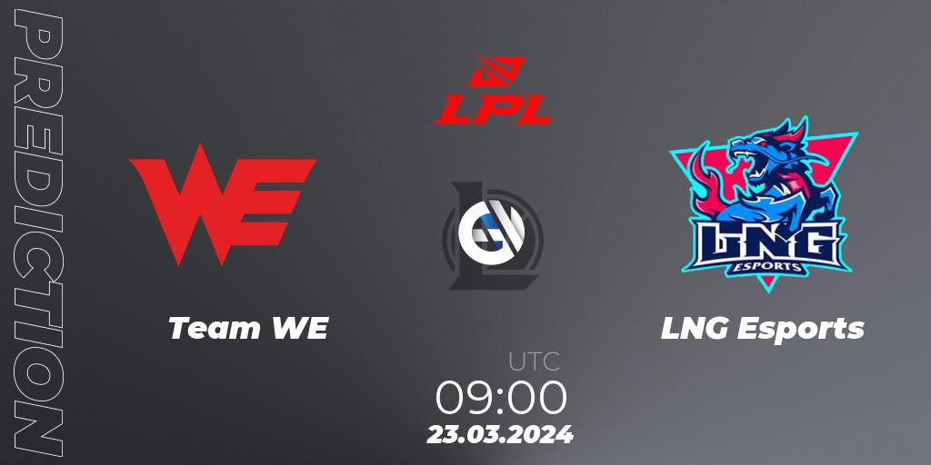 Team WE - LNG Esports: прогноз. 23.03.24, LoL, LPL Spring 2024 - Group Stage