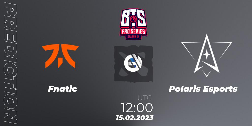 Fnatic - Polaris Esports: прогноз. 15.02.23, Dota 2, BTS Pro Series Season 14: Southeast Asia