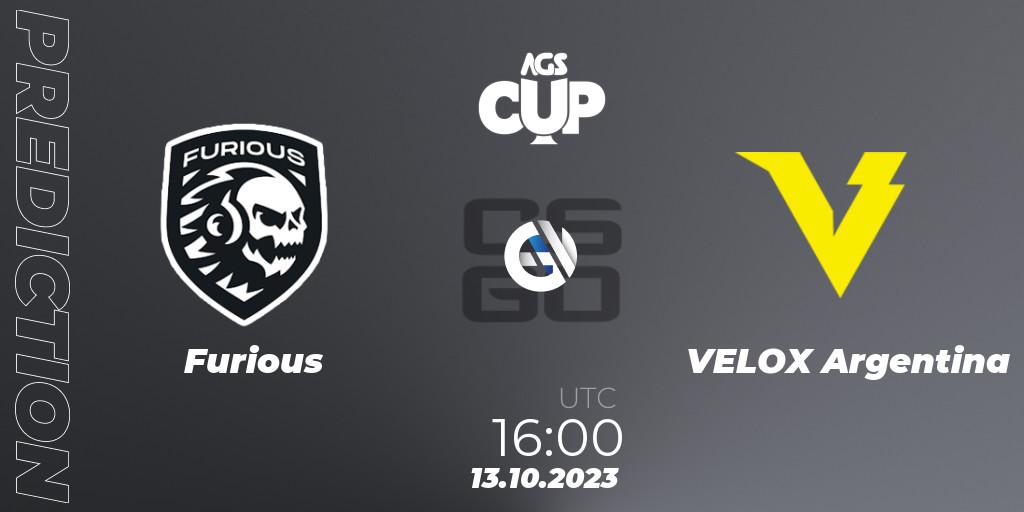 Furious - VELOX Argentina: прогноз. 13.10.23, CS2 (CS:GO), AGS CUP 2023
