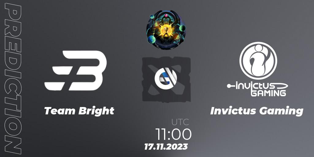 Team Bright - Invictus Gaming: прогноз. 17.11.23, Dota 2, ESL One Kuala Lumpur 2023: China Closed Qualifier
