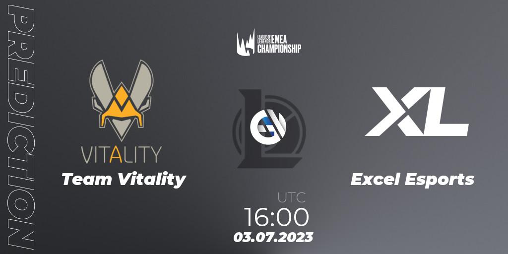 Team Vitality - Excel Esports: прогноз. 03.07.23, LoL, LEC Summer 2023 - Regular Season