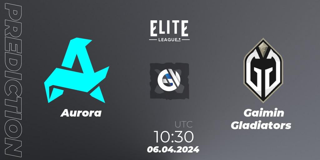 Aurora - Gaimin Gladiators: прогноз. 06.04.24, Dota 2, Elite League: Round-Robin Stage