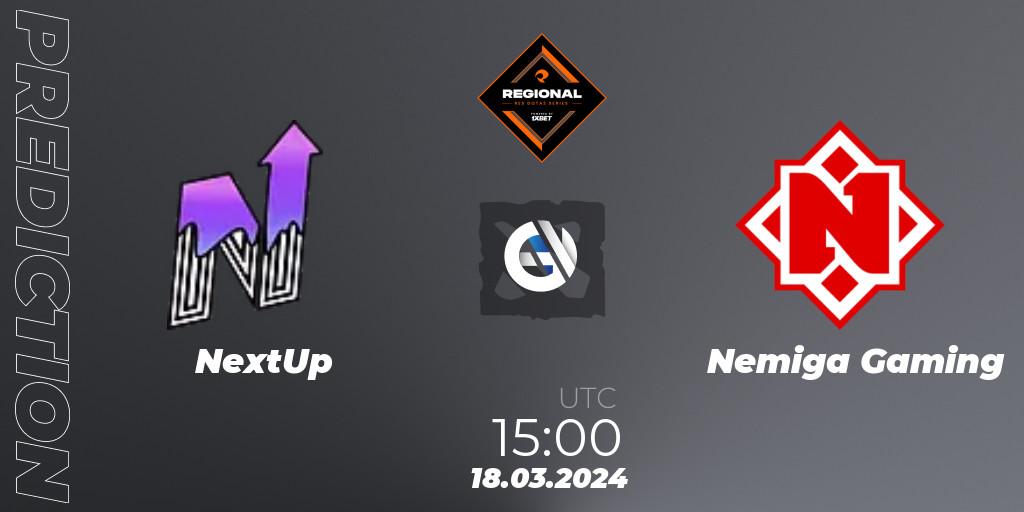 NextUp - Nemiga Gaming: прогноз. 27.03.24, Dota 2, RES Regional Series: EU #1