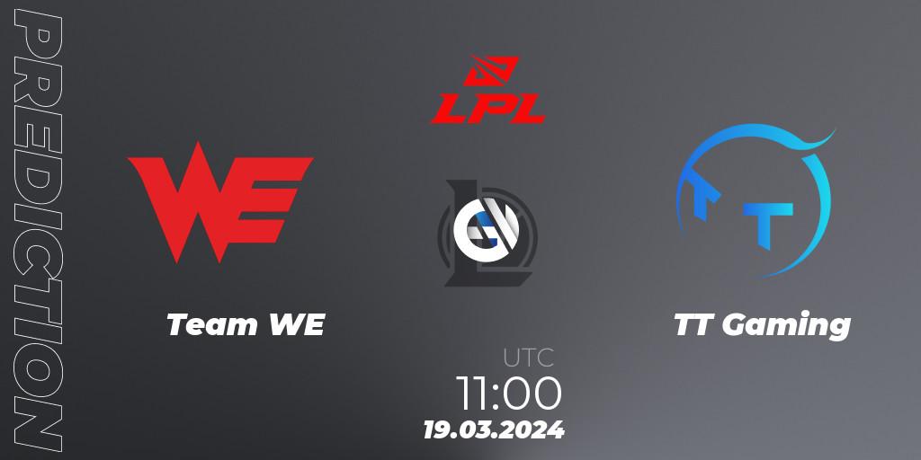 Team WE - TT Gaming: прогноз. 19.03.24, LoL, LPL Spring 2024 - Group Stage