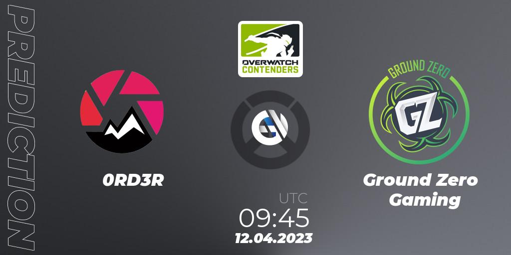 0RD3R - Ground Zero Gaming: прогноз. 12.04.23, Overwatch, Overwatch Contenders 2023 Spring Series: Australia/New Zealand
