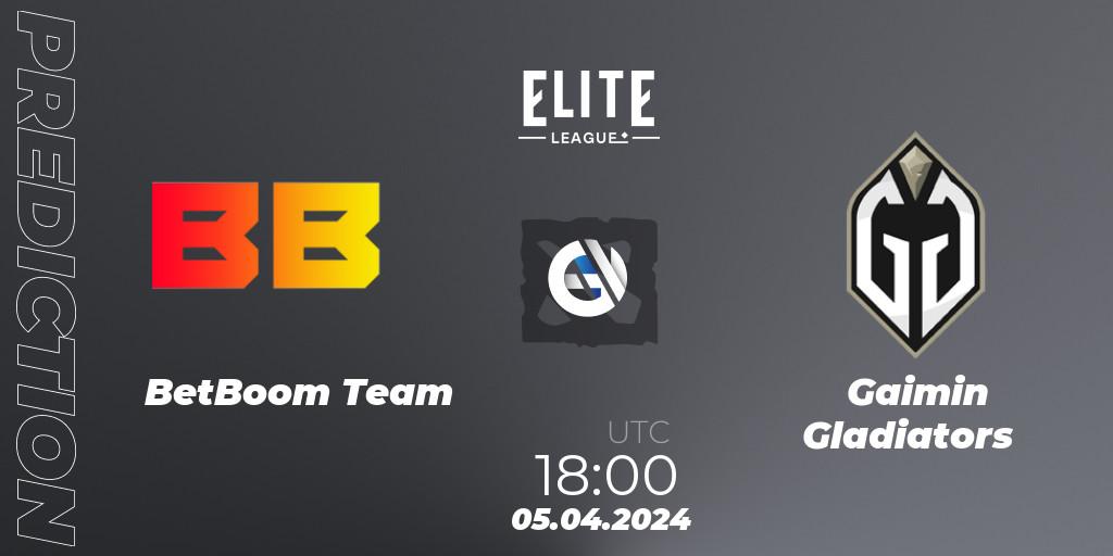 BetBoom Team - Gaimin Gladiators: прогноз. 05.04.24, Dota 2, Elite League: Round-Robin Stage