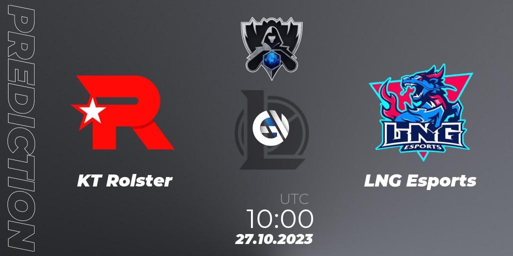 KT Rolster - LNG Esports: прогноз. 27.10.23, LoL, Worlds 2023 LoL - Group Stage
