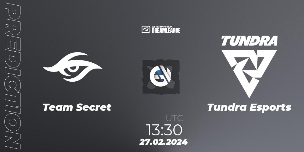 Team Secret - Tundra Esports: прогноз. 27.02.24, Dota 2, DreamLeague Season 22