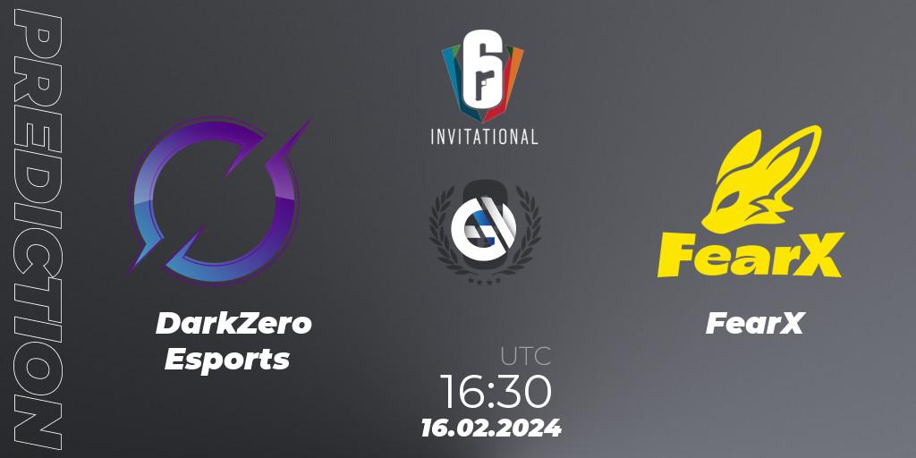 DarkZero Esports - FearX: прогноз. 16.02.24, Rainbow Six, Six Invitational 2024 - Group Stage