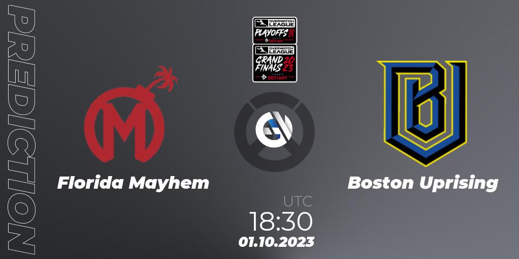 Florida Mayhem - Boston Uprising: прогноз. 01.10.23, Overwatch, Overwatch League 2023 - Playoffs