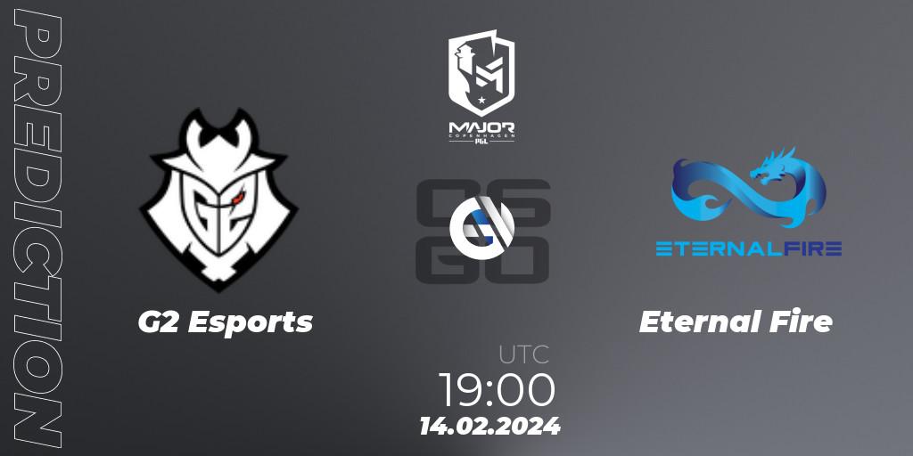 G2 Esports - Eternal Fire: прогноз. 14.02.24, CS2 (CS:GO), PGL CS2 Major Copenhagen 2024 Europe RMR