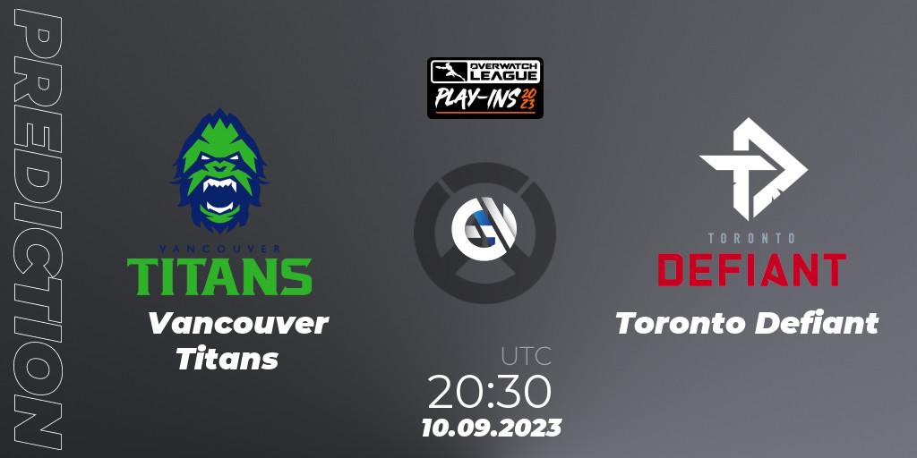 Vancouver Titans - Toronto Defiant: прогноз. 10.09.23, Overwatch, Overwatch League 2023 - Play-Ins
