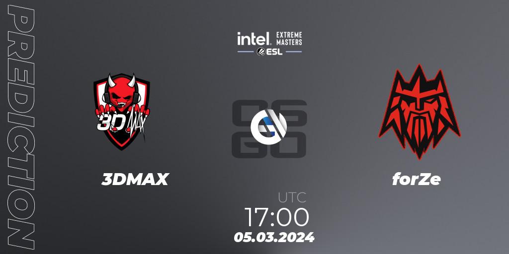 3DMAX - forZe: прогноз. 05.03.24, CS2 (CS:GO), Intel Extreme Masters Dallas 2024: European Open Qualifier #2
