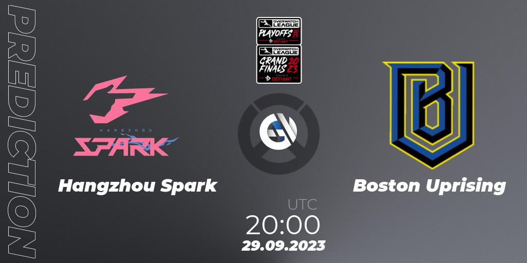 Hangzhou Spark - Boston Uprising: прогноз. 29.09.23, Overwatch, Overwatch League 2023 - Playoffs
