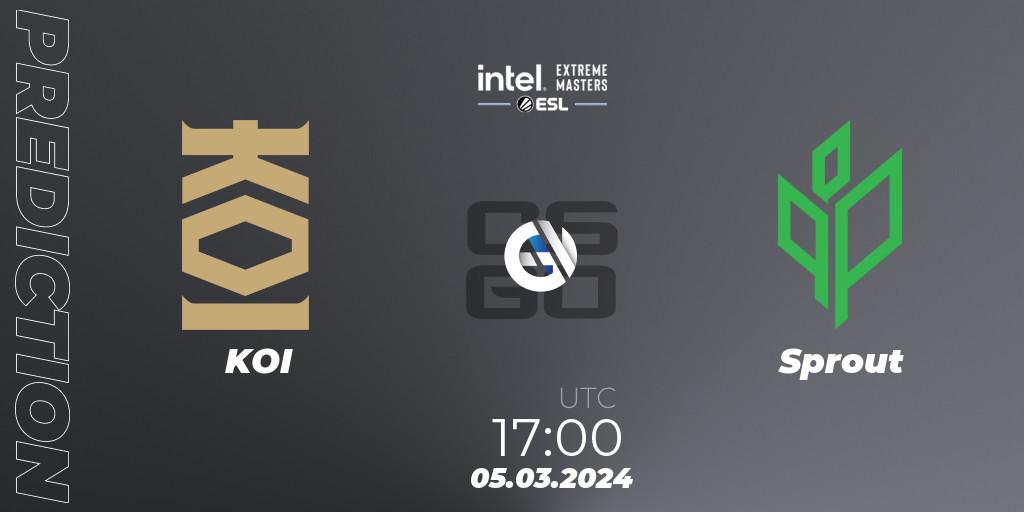KOI - Sprout: прогноз. 05.03.24, CS2 (CS:GO), Intel Extreme Masters Dallas 2024: European Open Qualifier #2