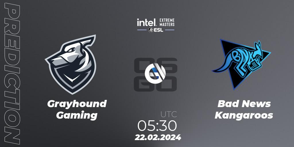 Grayhound Gaming - Bad News Kangaroos: прогноз. 22.02.24, CS2 (CS:GO), Intel Extreme Masters Dallas 2024: Oceanic Closed Qualifier