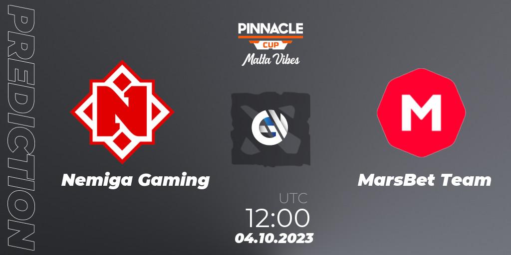 Nemiga Gaming - MarsBet Team: прогноз. 04.10.23, Dota 2, Pinnacle Cup: Malta Vibes #4