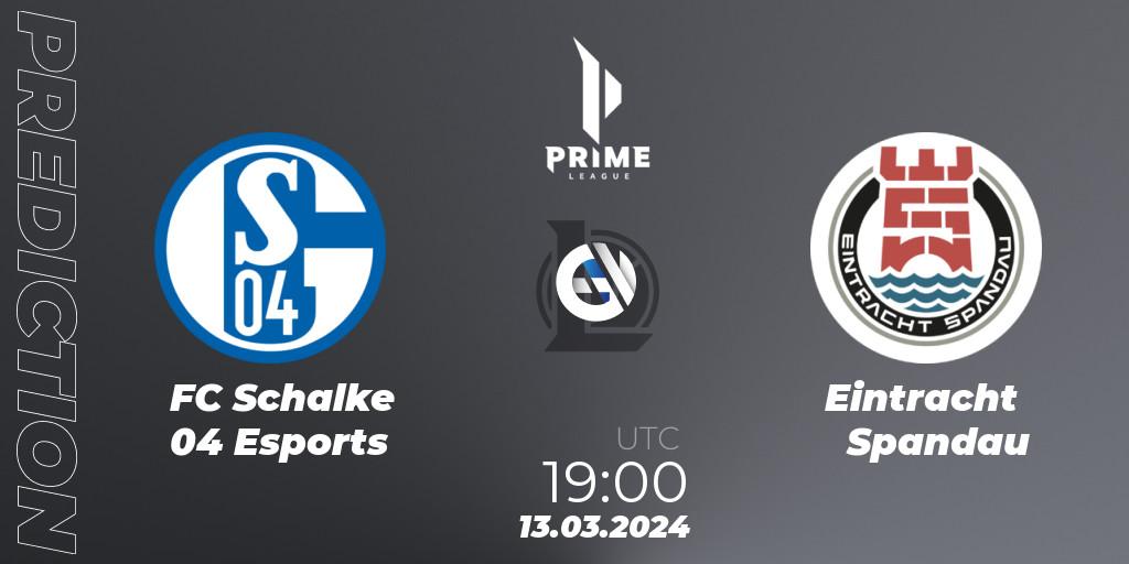 FC Schalke 04 Esports - Eintracht Spandau: прогноз. 13.03.24, LoL, Prime League Spring 2024 - Group Stage