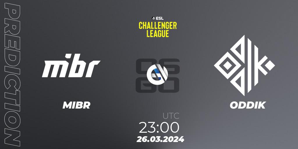 MIBR - ODDIK: прогноз. 26.03.24, CS2 (CS:GO), ESL Challenger League Season 47: South America