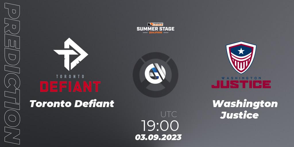 Toronto Defiant - Washington Justice: прогноз. 03.09.23, Overwatch, Overwatch League 2023 - Summer Stage Qualifiers