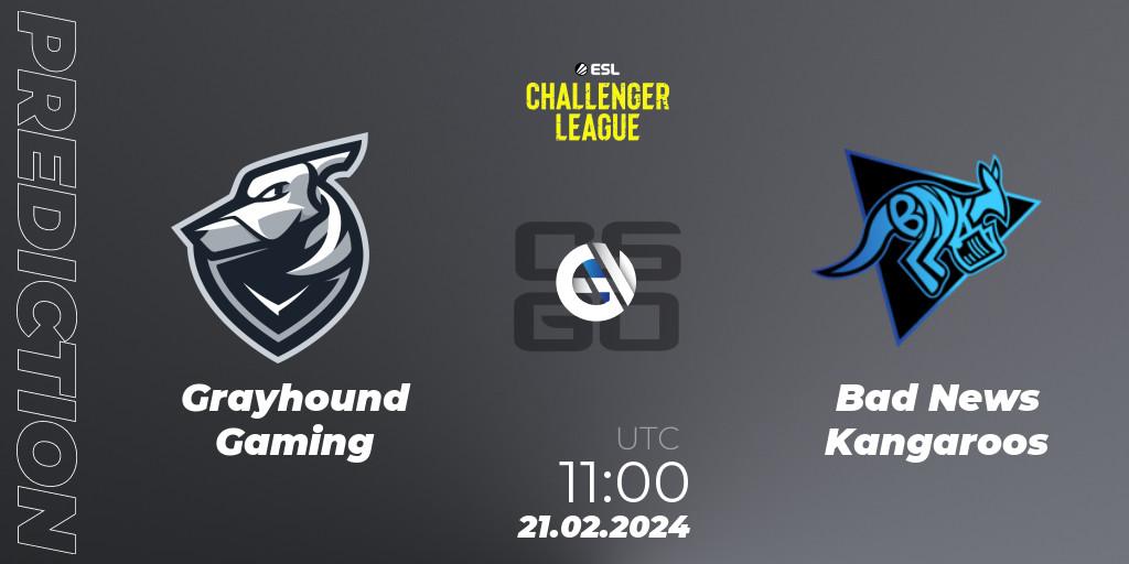 Grayhound Gaming - Bad News Kangaroos: прогноз. 21.02.24, CS2 (CS:GO), ESL Challenger League Season 47: Oceania