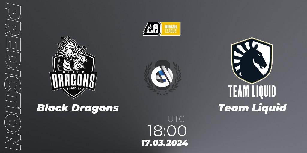 Black Dragons - Team Liquid: прогноз. 17.03.24, Rainbow Six, Brazil League 2024 - Stage 1