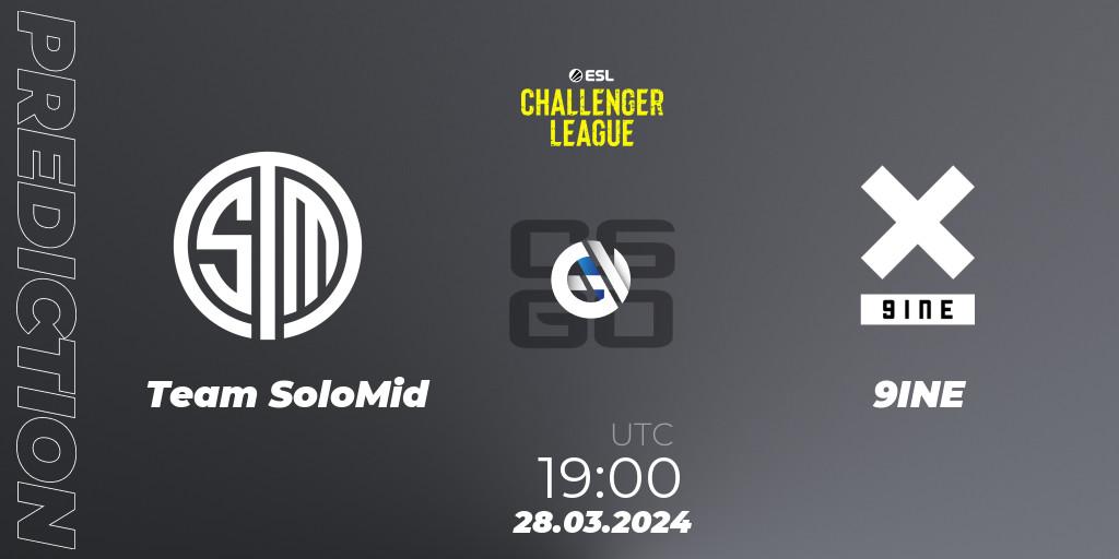 Team SoloMid - 9INE: прогноз. 28.03.24, CS2 (CS:GO), ESL Challenger League Season 47: Europe