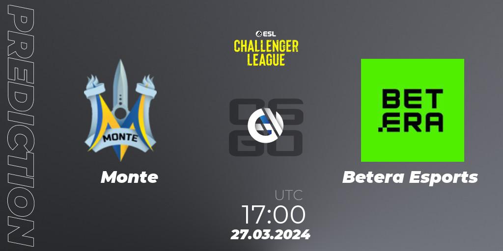 Monte - Betera Esports: прогноз. 28.03.24, CS2 (CS:GO), ESL Challenger League Season 47: Europe