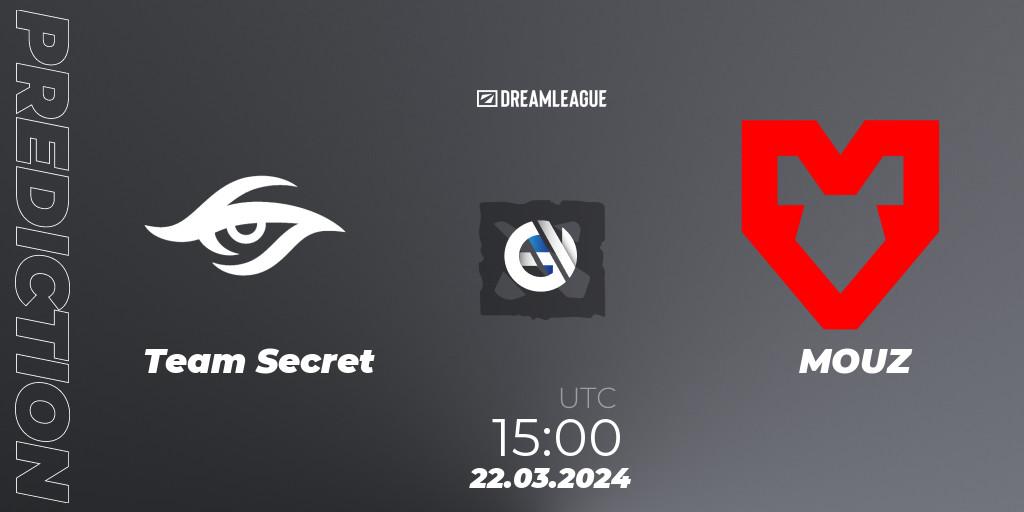 Team Secret - MOUZ: прогноз. 22.03.24, Dota 2, DreamLeague Season 23: Western Europe Closed Qualifier