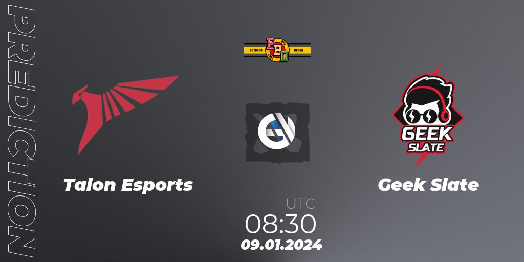 Talon Esports - Geek Slate: прогноз. 09.01.24, Dota 2, BetBoom Dacha Dubai 2024: SEA and CN Closed Qualifier