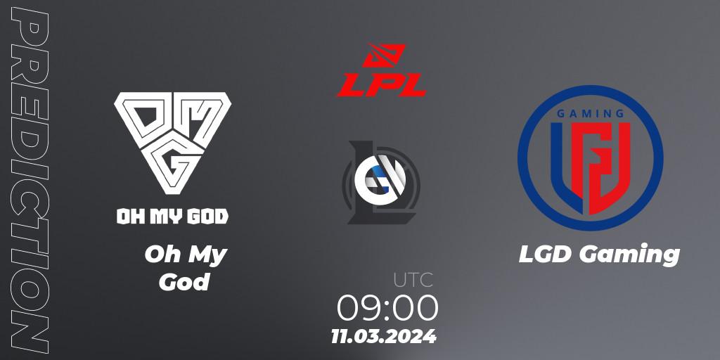 Oh My God - LGD Gaming: прогноз. 11.03.24, LoL, LPL Spring 2024 - Group Stage
