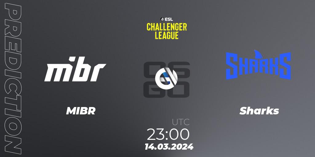 MIBR - Sharks: прогноз. 14.03.24, CS2 (CS:GO), ESL Challenger League Season 47: South America